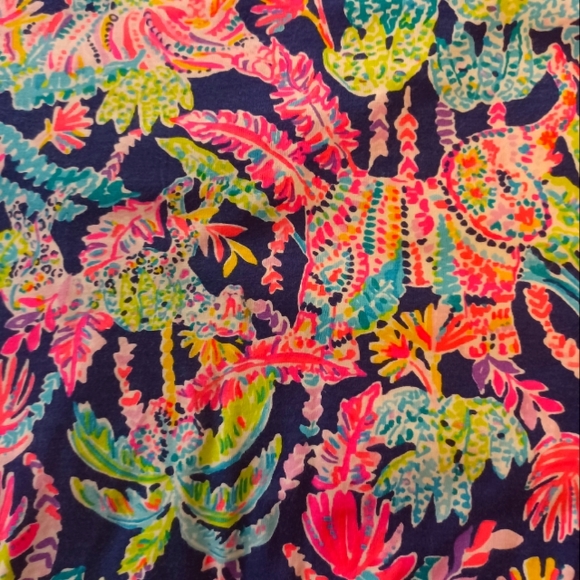 LILLY PULITZER TOP PEPLUM SHIRT BLOUSE EXCELLENT CONDITION - Picture 9 of 12